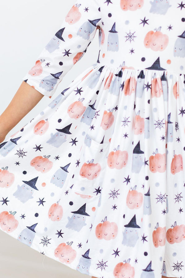 peek-a-boo-3-4-sleeve-pocket-twirl-dress Mila &  Rose - Sophia's Style-Peek-a-Boo 3/4 Sleeve Pocket Twirl Dress-6-12M--1